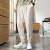 Four Seasons Men's Linen Pants, Thin, Loose, Tight-fitting Cotton and Linen Sports 9-point Casual Pants for Men