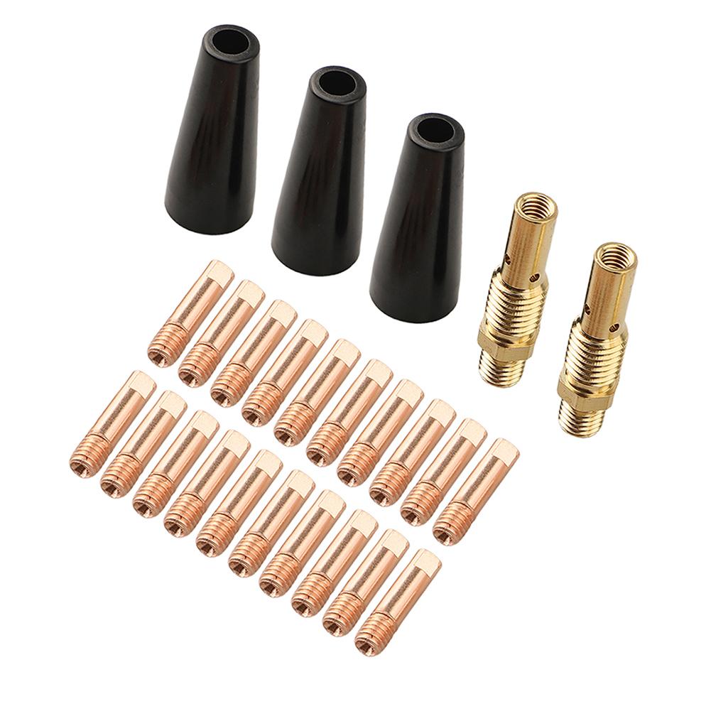 25pcs/set Flux Core Gasless Nozzle Welding Kit Tips Replacement For MIG Welder Kit Flux Core Gasless Nozzle Welding Kit