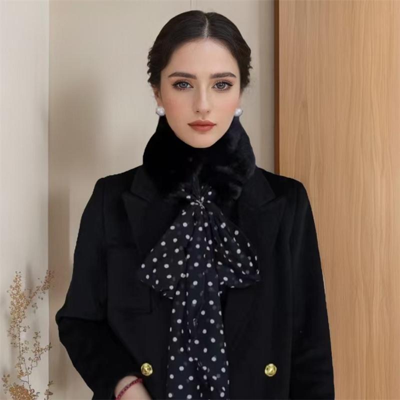 New Fashionable and Versatile Autumn and Winter Scarf Hairy Scarf Leopard Print Scarf High-end Neck Protection Scarf Warm and Cozy
