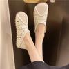 Fashion Single-shoe Women's 2025 New Soft-soled Cutout Two-wear Lazy Shoes with Flat Bottoms and Comfortable Bean-shaped Shoes