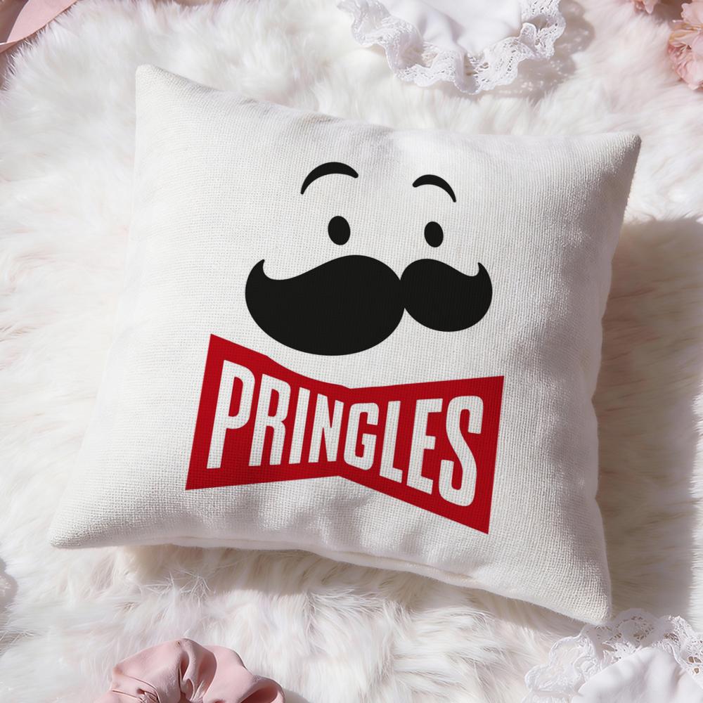 Classic P-Pringles Cushion Cover Premium Comfort Reversible Pillow Cove -Two in One Design for Any Room & Car Interior