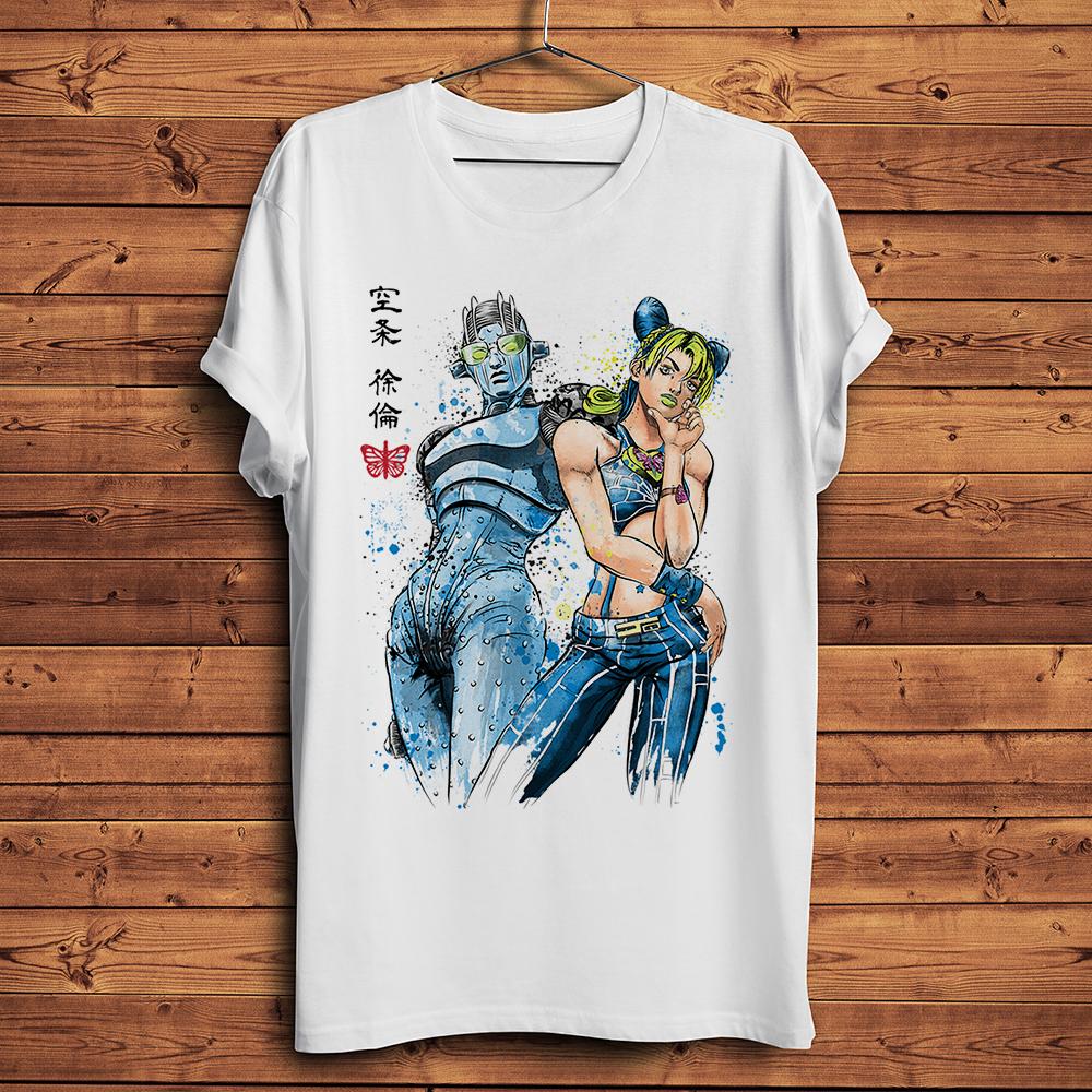 

watercolor style JoJo AdventureKujo Jotaro Jolyne Cujoh Giorno Giovannafunny anime tshirt Unisex white casual tshirt unisex S