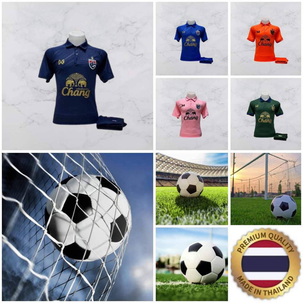 Thailand National Football Soccer Training JERSEY CHEER Fan Print Vintage Quick Dry Polo Shirt Short Sleeve Uniform Elephant Logo Men Women Unisex