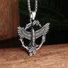Stainless Steel Witchcraft Pentagram Necklace for Men Jewish Hebrew Four Letter Solomon Pendant Rune Amulet Jewelry