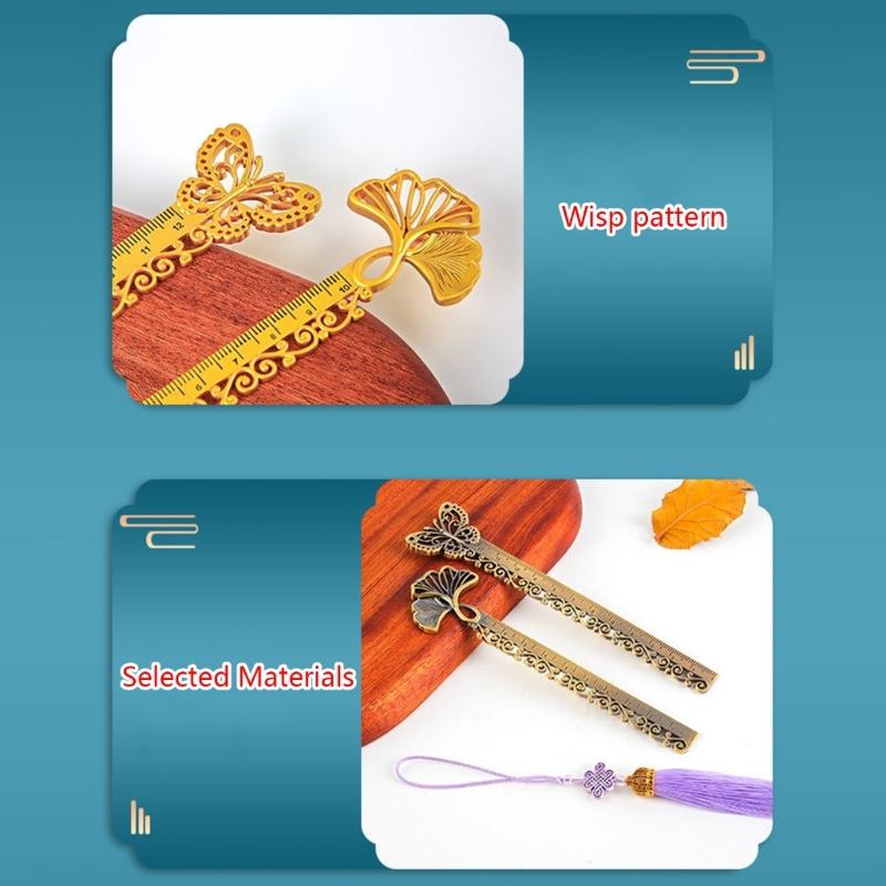 Bookmarks Ruler Vintage Bookmarks Hollow Bookmarks Metal Bookmarks Book Marker Card Garnishes Tool Portable Bookmarks