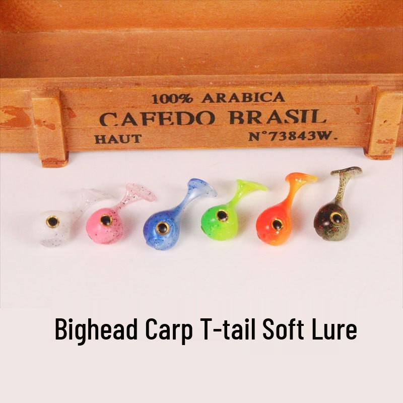 Two-tone Big Head Fish T-Tail 4.5cm/3g Silicone Soft Lure - Realistic Mandarin Fish & Bass Bait