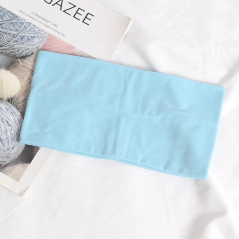 Korean Headband Running Solid Color Wide Elastic Hair Bands Women Men Sport Yoga Hairband Black Soft Wash Face Makeup Headwrap