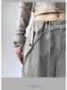 Spring & Autumn Women's Wide-Leg Pants: Elegant, Loose, Floor-Length Sports Trousers in American Style.