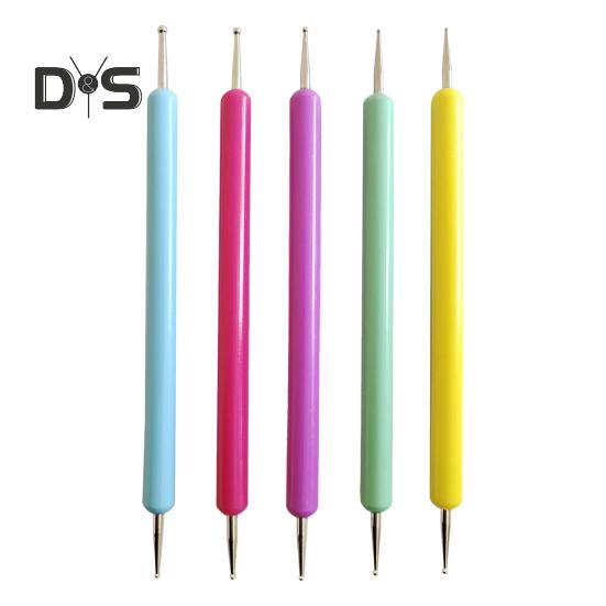 

5 шт./компл. ручка для точек на ногтях с двойной головкой, ручка для тиснения, стилус для прорисовки узоров, инструменты для маникюра своими руками 5pcs