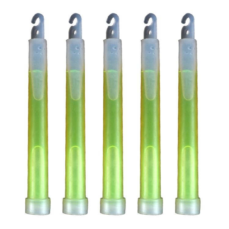 Яркие светящиеся палочки Оптовые светящиеся палочки для экстренных случаев 6-дюймовые светящиеся палочки зелёный
