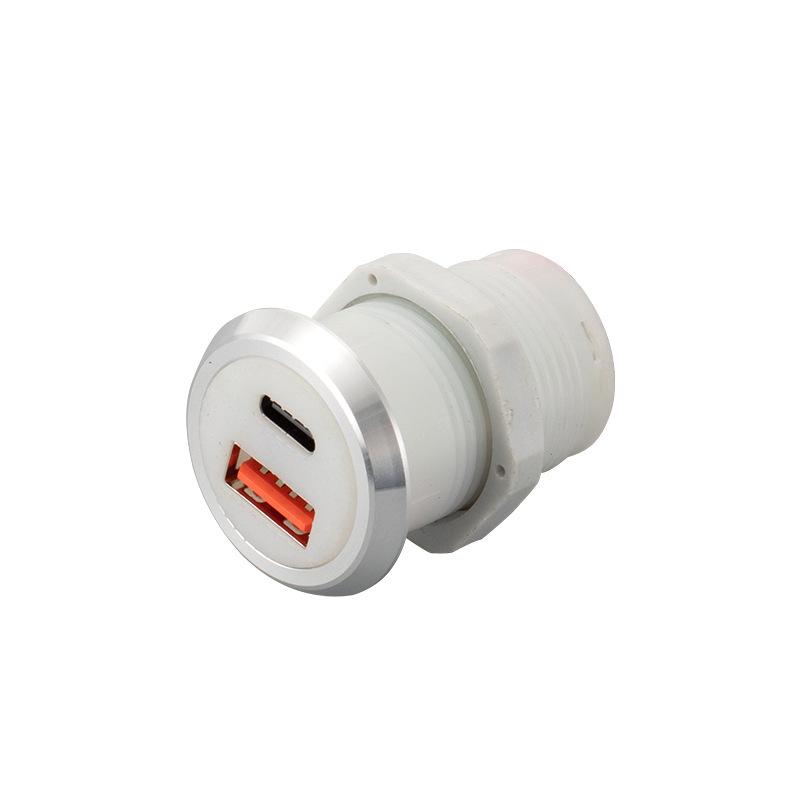 1Pcs 9V/2A 5V/3A Usb Type-C Mini Fast Charging Car Charger Desktop Hidden Integrated Usb Charger Auto Power Embedded Socket