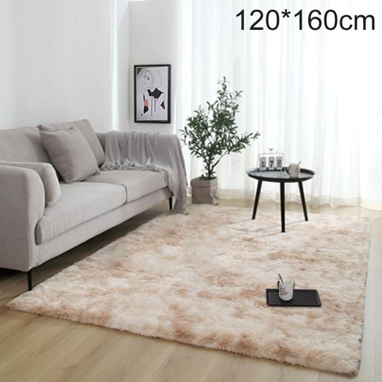 Soft Tie-Dye Carpet Floor Mat Fluffy Antiskid Area Rug Home Living Room Decor