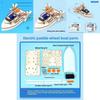 Simuliertes elektrisches Schiffsmodell Holz-Bausatz Kinder-Puzzle-Spielzeug Für Kinder Stem-Lernen und praktische Bildung