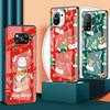Glass Case For Xiaomi Poco X3 NFC 11 Lite 11T F3 M3 For Redmi Note 11 10 9 8 Pro 10S 9S 9A 9C Phone Cover  Snow Merry Christmas