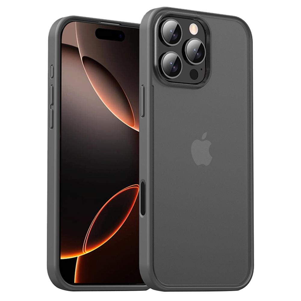 IPAKY For iPhone 16 Pro Max Shockproof Case PC+TPU Matte Phone Back Cover