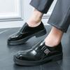 FashionMen's Retro Leather Shoes Slip On Fashion Grace Thick Bottom Loafers Men Fashion Formal Business Luxury Slip-on Casual Shoes Men