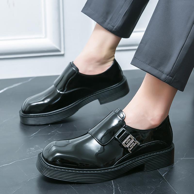 FashionMen's Retro Leather Shoes Slip On Fashion Grace Thick Bottom Loafers Men Fashion Formal Business Luxury Slip-on Casual Shoes Men