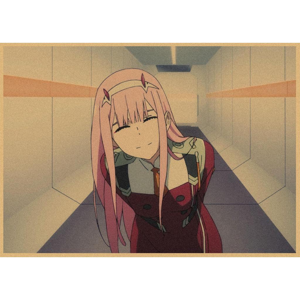National Team DARLING In the FRANXX Retro Kraft Paper Anime Poster 261 for Wall Decoration