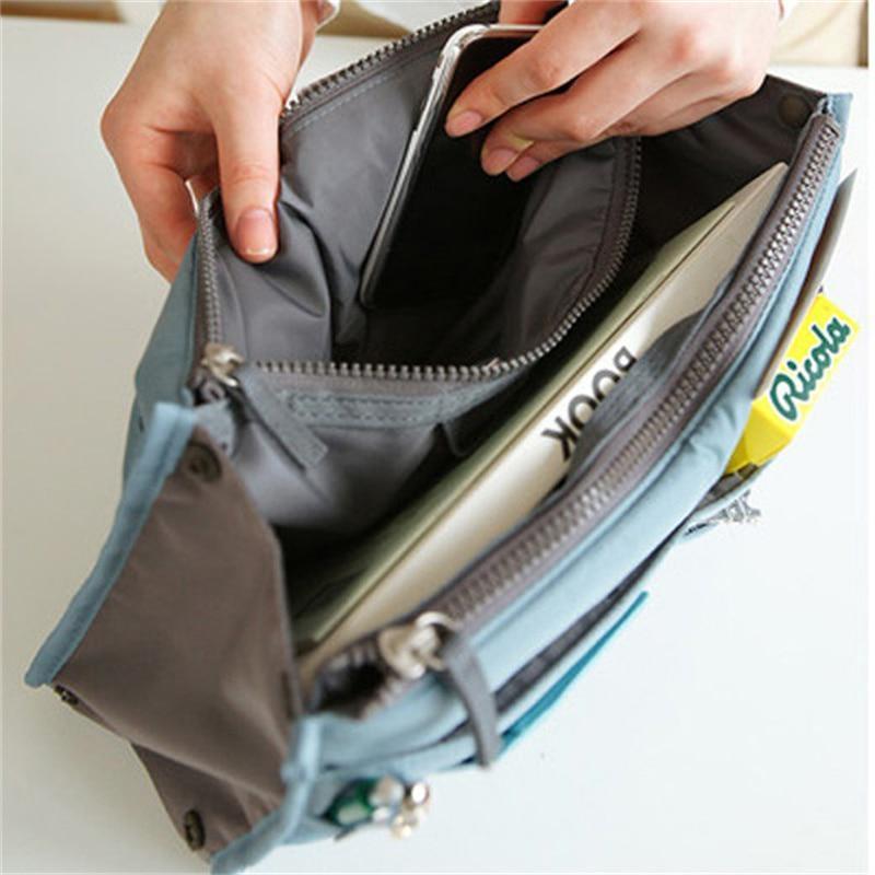 Organizer Insert Bag Women Dacron Travel Insert Handbag Purse Large Liner Lady Makeup Cosmetic Bag