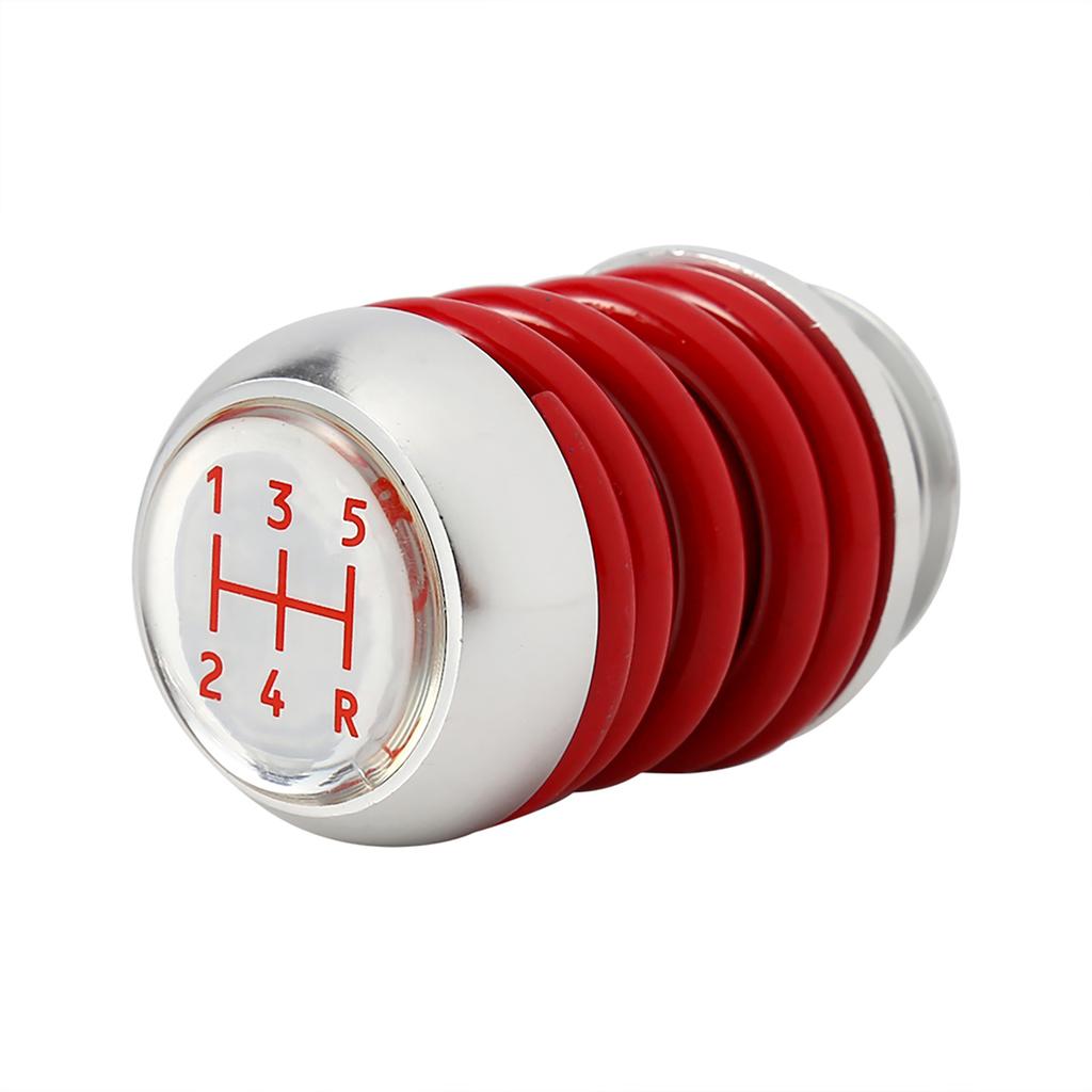 Universal Aluminum Red Spring 5 Speed Manual Car Gear Shifter Stick Shift Knob Lever