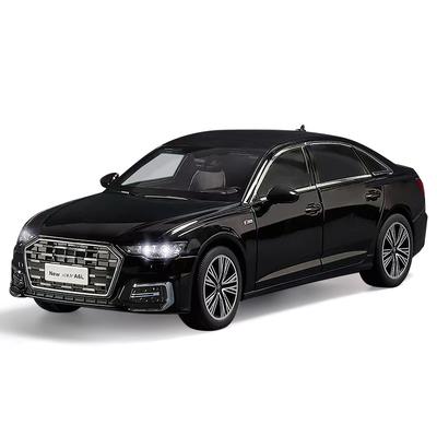 A6 L Legierungsauto im Maßstab 1/18, Druckguss-Metallmodell, Simulation, Ton und Licht, Zurückziehen, Spielzeug, Sammeln, Display, Ornament, Geschenk für Kinder