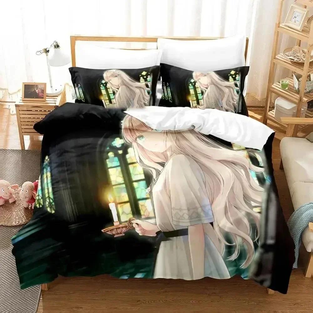 

Ender Lilies Quietus of the Knights Bedding Set Boys Girls Twin Queen Size Duvet Cover Pillowcase Bed Kids Adult Home Textile 70x133cm 2pcs