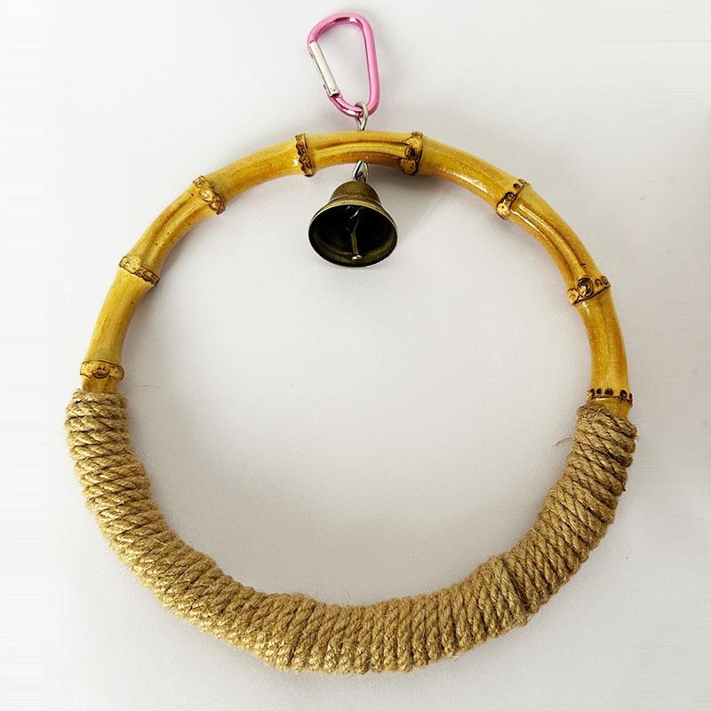 Parrots Hammock Bird Perch Cage Toy Circle Chewing Rack Toy Stand Play Parrot Toys, Bird Toys, Hanging Rings, Swings