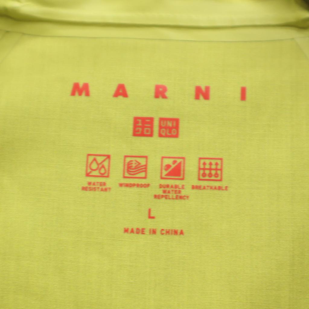 UNIQLO Marni collaboration Block Tech Half coat L Navy blue x MARNI Women Used