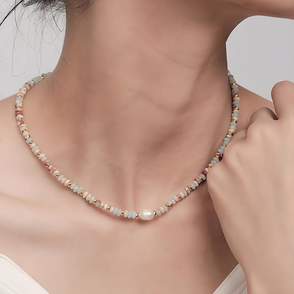 

Luxury Necklace, Elegant Decor Necklace Jewelry, Handmade Mother s Day Gift, Boho Vacation Clavicle Chain чистый