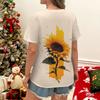 Summer Round Neck 3D Sunshine Print Top Vitality Wind Fashionable Casual Short Sleeved Women's T-shirts