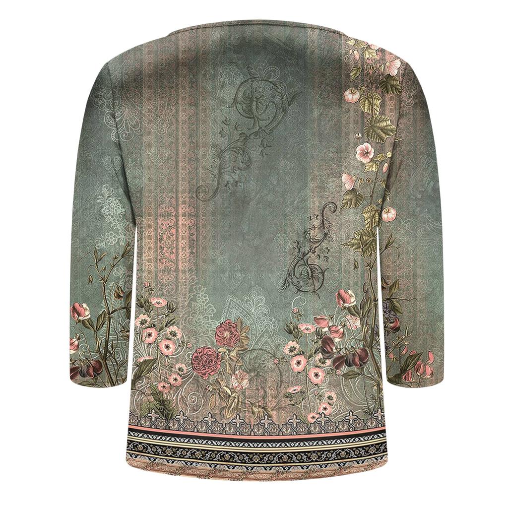 Blouse For Women Dressy 3/4 Long Sleeve Shirts Business Casual Outfit Tops