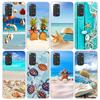 Blue Wood Seashells Sea Star Phone Case For Xiaomi Redmi Note 10 11 12 13 14 15 Pro Plus 11S 12S 14S 11T 11E 10S Soft TPU Back C