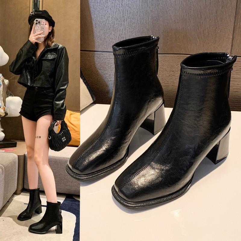 Martin Boots Women's Maillard Style Brown Boots 2025 New Autumn and Summer Mid-Low Western Cowboy Boots Martin Boots