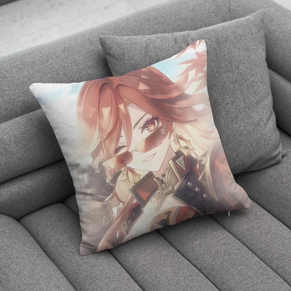 GGenshin Impact Mavuika Housse d'oreiller Étuis à coussin doux pour Décoration de canapé de ferme Décorations d'intérieur et Protection