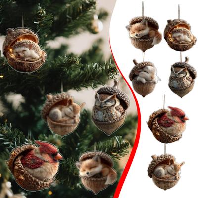Decorazione natalizia Ciondolo Albero di Natale Tag Tema Festa Artigianato Ornamento