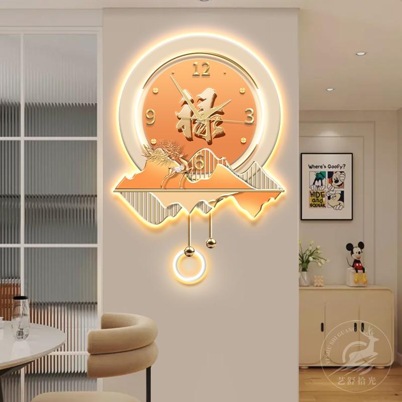 2025 New Model Entrance Hall Wall Clock Living Room High-End LED Digital Clock Watch Corridor Mural Quartz Clock Room Decoration