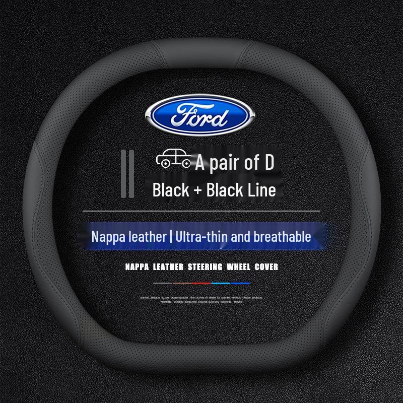 All-Season Ultra-Thin D-Type Steering Wheel Cover for New Ford Edge L