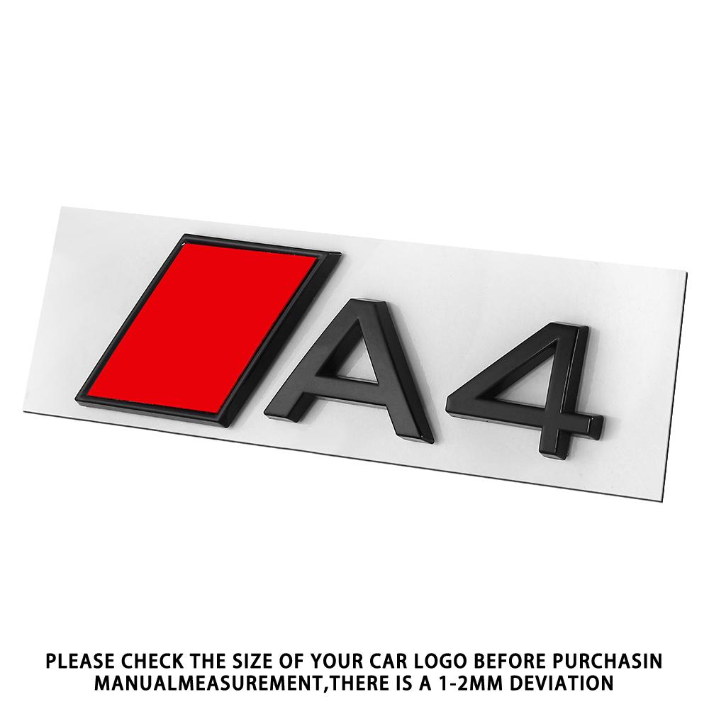 3D Numbers Letters RS A3 A4 A5 A6 A7 A8 Badge For Audi Car Fender Trunk Rear Logo Sticker Black/Silver Styling Decor Accessories