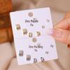 925 Sterling Silver Zirconia C-Shaped Stud Earrings - Simple Korean Style