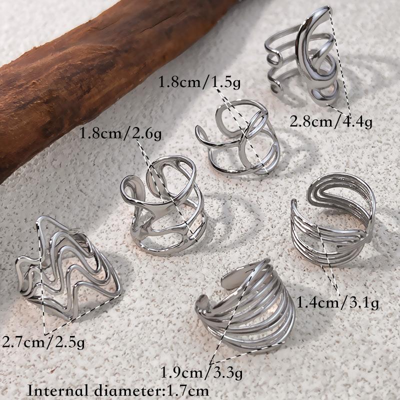 316L Stainless Steel Rings for Women Silver Color Never Fade Luxury Classic Rings Wedding Couple Rings Party Jewelry Accessories