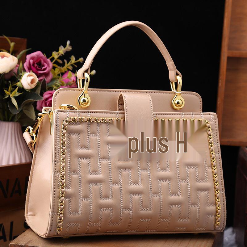 

Женская стеганая сумка из кожи высокого класса - Мода Осень/Зима 2023, Сумка через плечо на цепочке абрикосовый