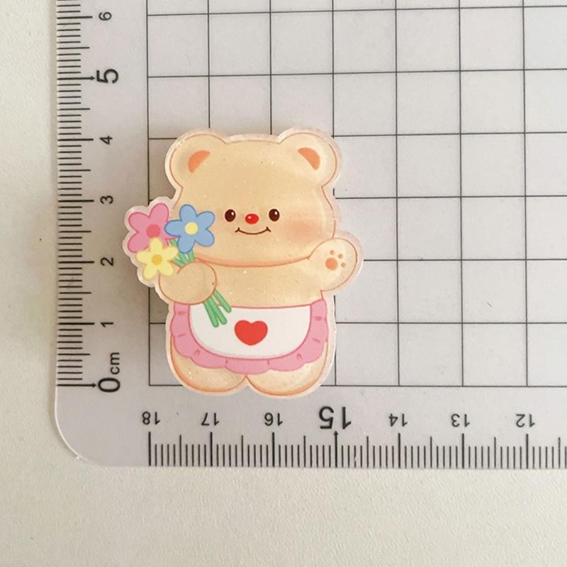 Mädchen Haarspange mit Butterbär Frauen Kind Haarspangen Bären Kopfschmuck Haarspangen Herzform Süß 2000er Mädchen Haarnadel