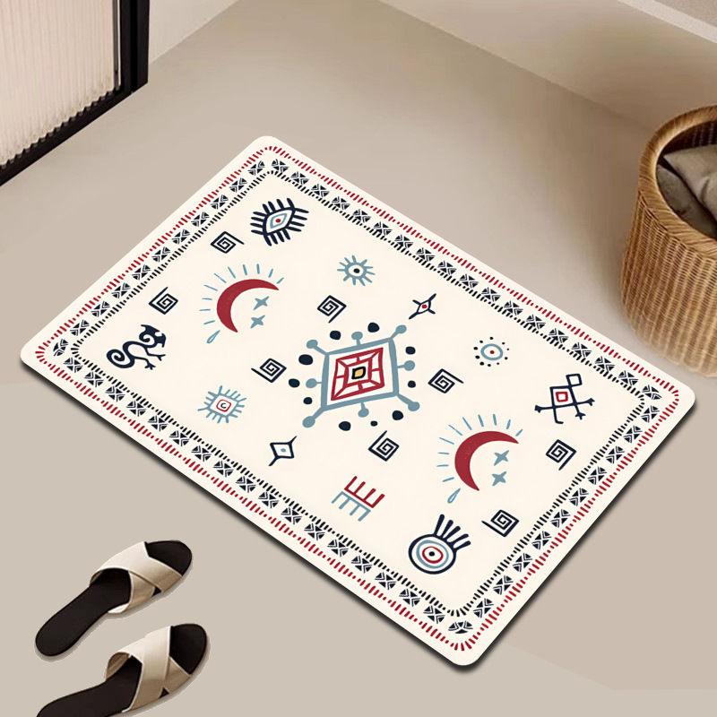Diatom Mud Floor Mat Cross-border Minimalist Line Household Bathroom Water Absorption Fast Drying Wear-resistant Anti Slip