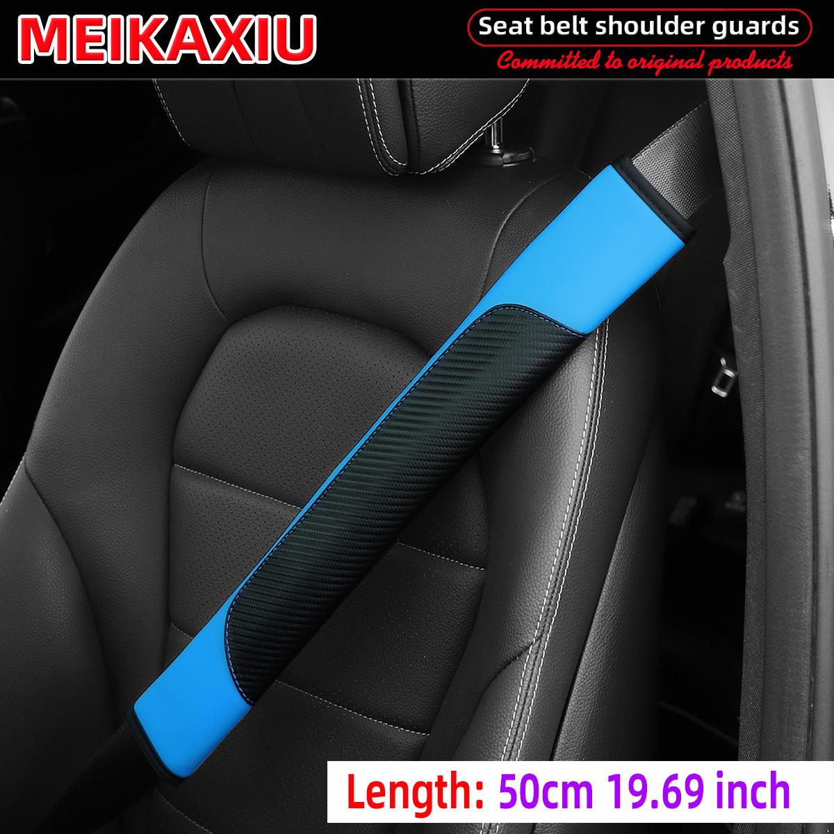 

Удлиненный чехол-накладка на плечо для автомобиля из ПУ-кожи под карбоновое волокно, с декоративной накладкой на ремень безопасности, 50 см / 75 см