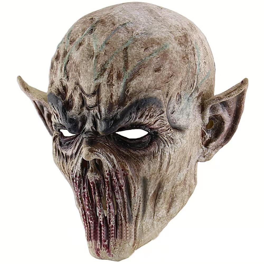 Mostro senza bocca demone zombie alieno maschera in lattice testa di mostro horror copricapo accessorio di Halloween
