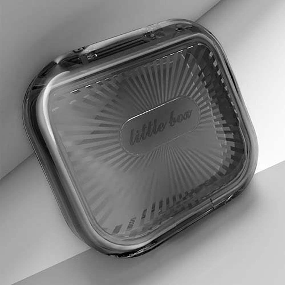 

Контейнер для тарелок и колец, прозрачная шкатулка для драгоценностей, футляр для хранения невидимых брекетов, футляр для хранения сережек grey-Small