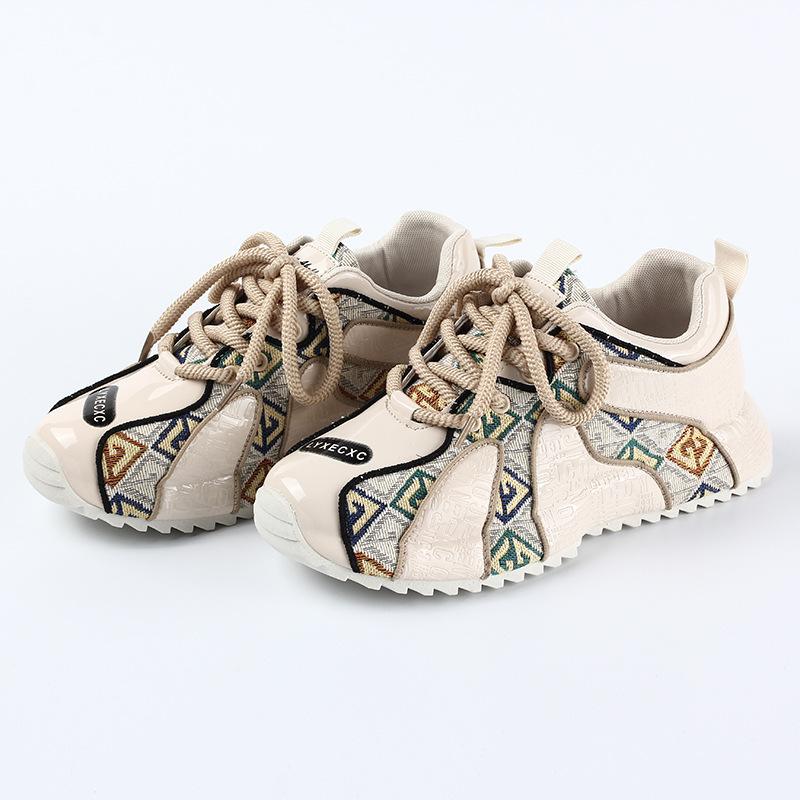 2024 Spring  Autumn New Versatile Fashion Men's Casual Shoes Leather Cloth Colored Youth Chinese Style Comfortable Sports Shoes