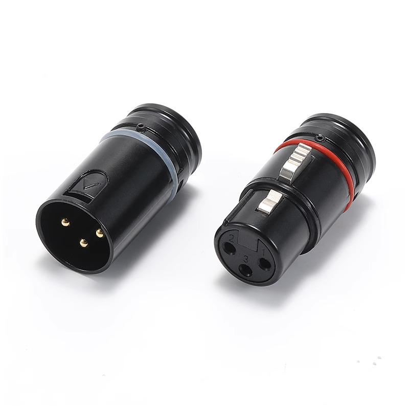Right-Angle 3-Pin XLR Male to Female Microphone Audio Cable