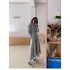 Plus Size Hooded Sweater Dress - Long, Slim, Over-the-Knee, High Waist for Spring & Autumn