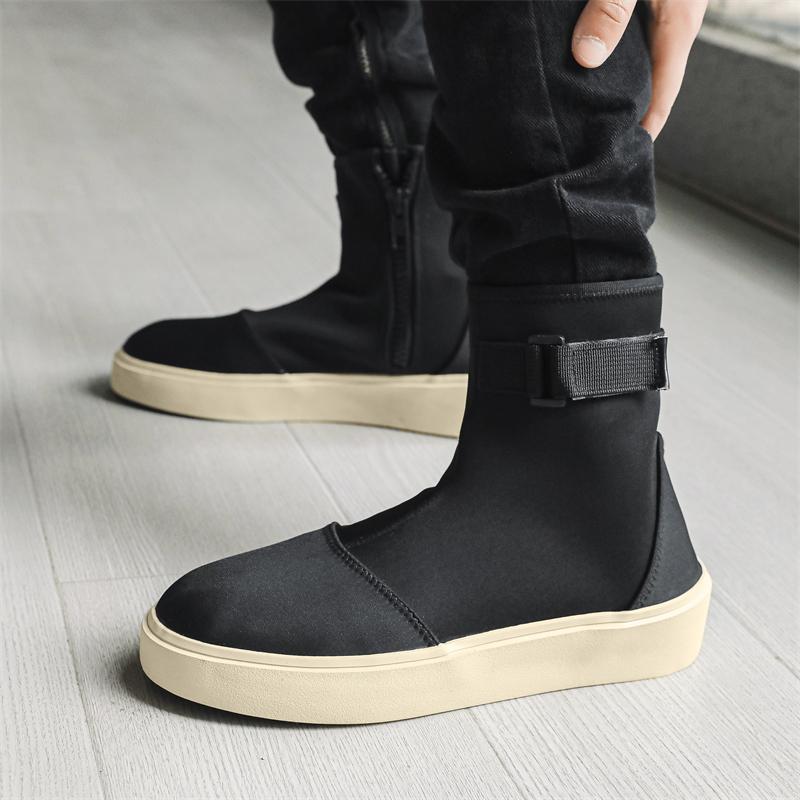 Herrenmode Lange Stiefel Trendiger minimalistischer Designerstil Outdoor-Freizeit Modeparty Bequemes Gehen Klassische schwarze Jugendschuhe